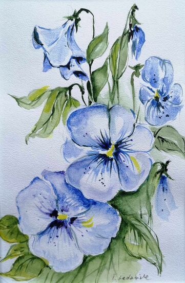 Kwiaty w niebieskim kolorze